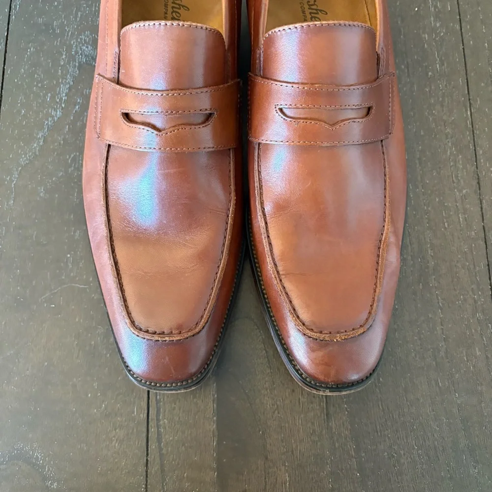 Florsheim Sorrento Moc‎ Toe Penny Loafers Cognac Size 9